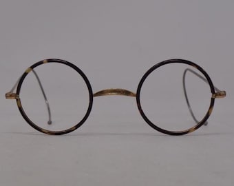fabulous vintage glasses eyeglasses 1930 round carved frame France rare