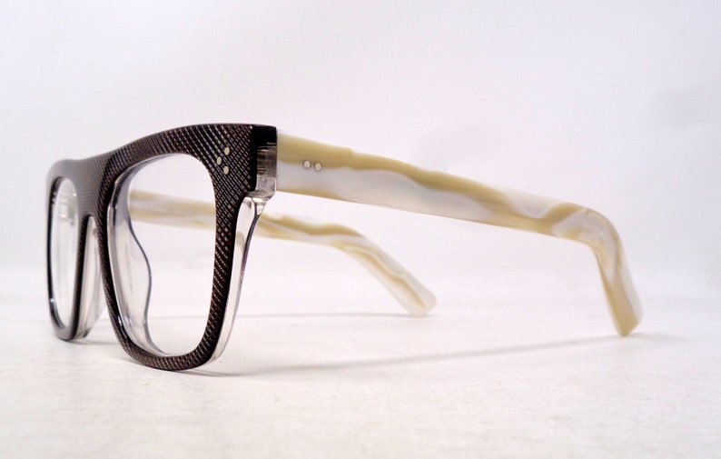 fabulous vintage glasses lunettes eyeglasses 1990 carved hand made in france rare image 3