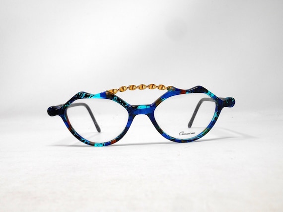 Fabulous Vintage Glasses Eyeglasses 1980 Carved Frame France Rare 