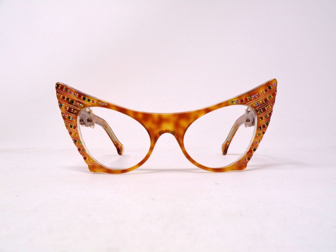 Fabulous Vintage Glasses Eyeglasses 1960 Carved Decorated Frame France ...