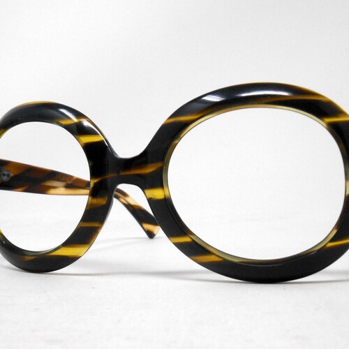 Fabulous vintage orders lunettes eyeglasses 1970 carved frame france rare