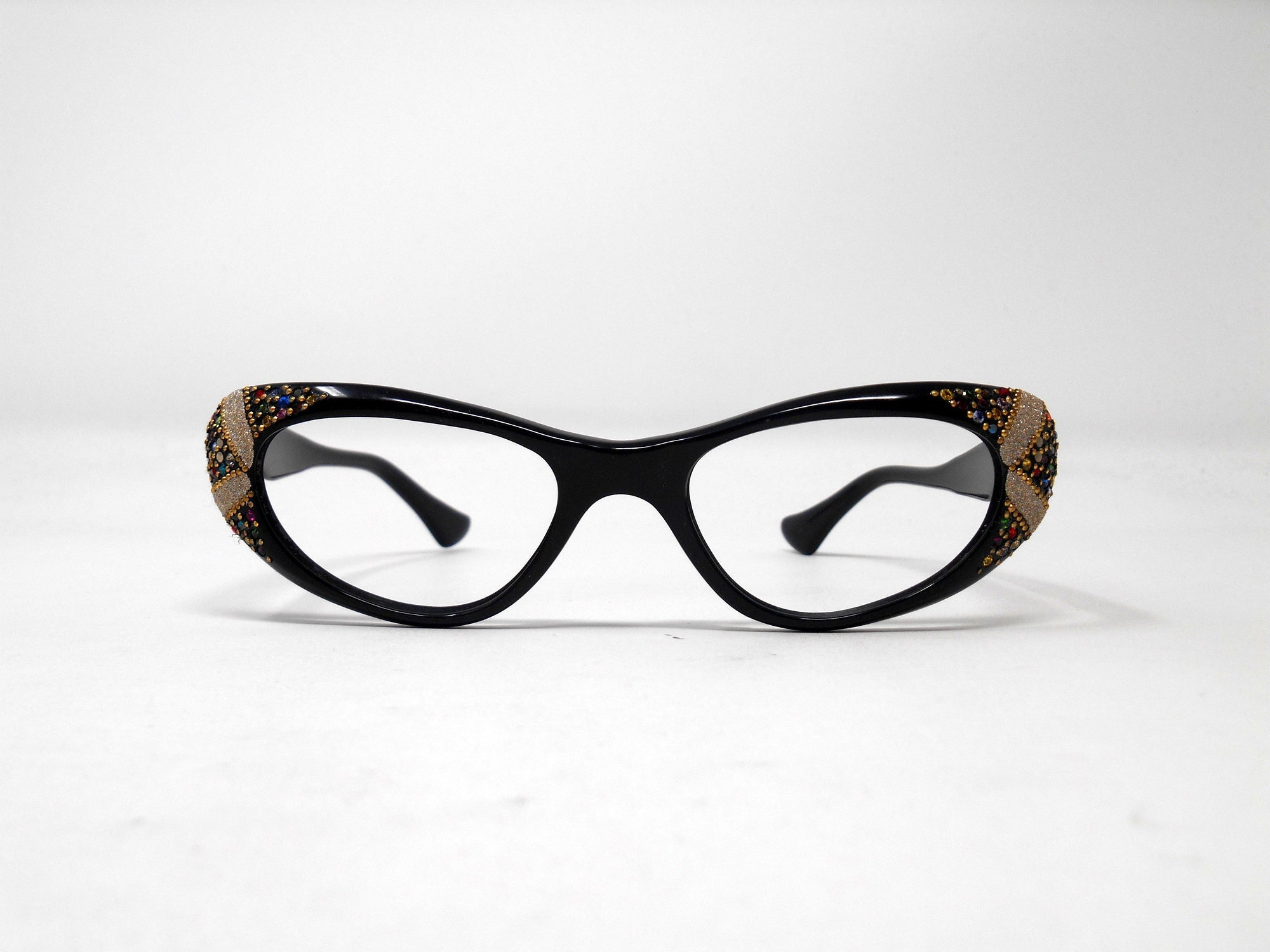 fabulous vintage sunglasses lunettes eyeglasses 1960 cat eye carved frame france rare