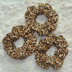 Cheetah print scrunchie