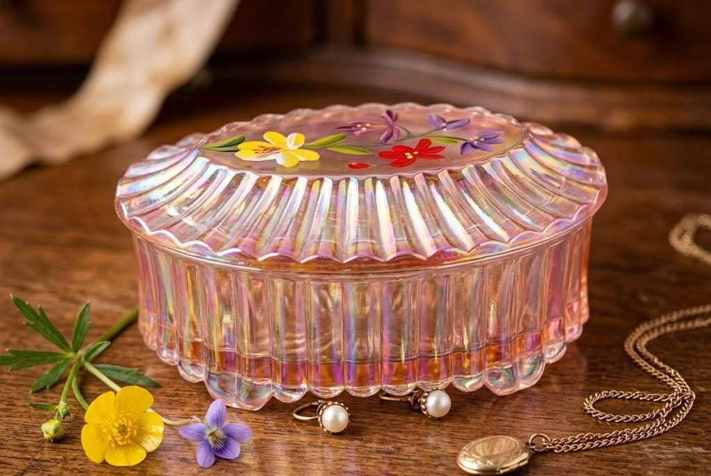 Fenton Glass Boxes - Etsy