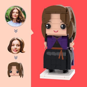 パーソナライズされたヘッドガールブリックフィギュア小粒子ブロックおもちゃ