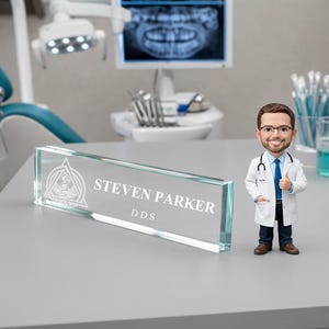 Placa de cristal personalizada para dentista, regalo de graduación de DDS DMD