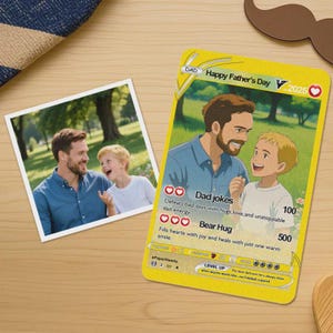 Vatertag Poke Karte Benutzerdefinierte Poke Karte Geschenk für Papa Vatertagsgeschenk Benutzerdefinierte Poke Geschenk