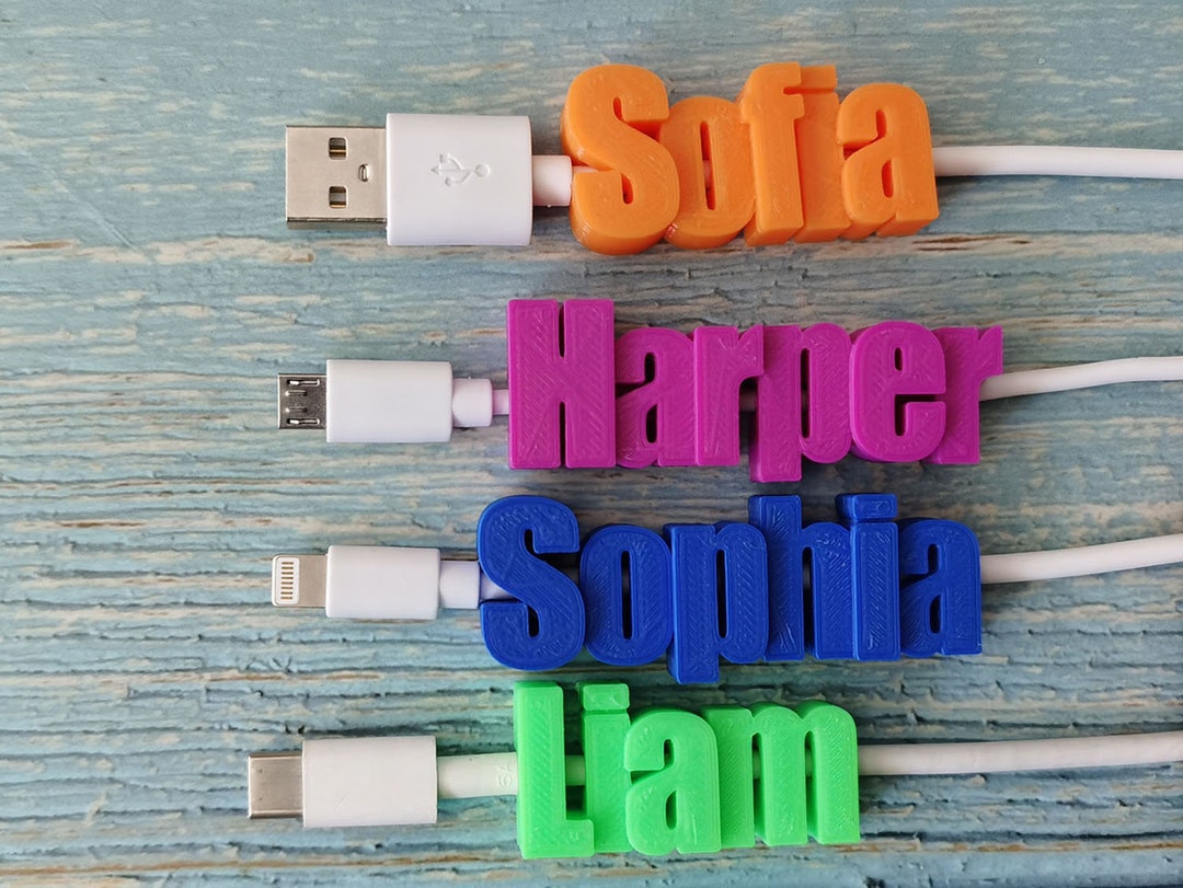 Personalized Charging Cable Name Tag for Phone Custom Charger Cable