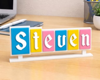 Personalized Desk Name Plate, Desk Name Disney Sign, Custom Office Desk Name Sign, Teacher Desk Nameplate, Lawyer Desk Name Sign, 3D Printed