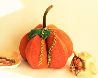 Realistic felt pumpkin  Tea heater