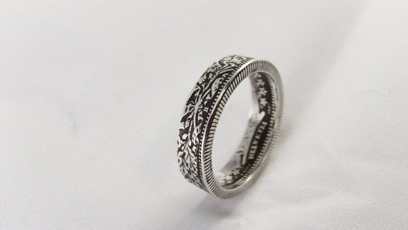 Ring man silver ring with a coin 2 Swiss FRANCS