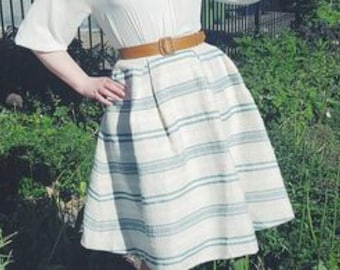 CIRCLE SKIRT skirt, striped, with POCKETS