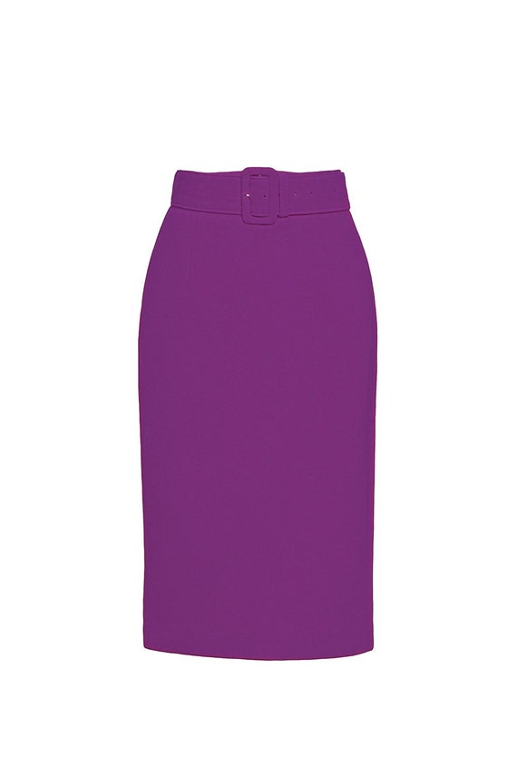 jupe crayon violette