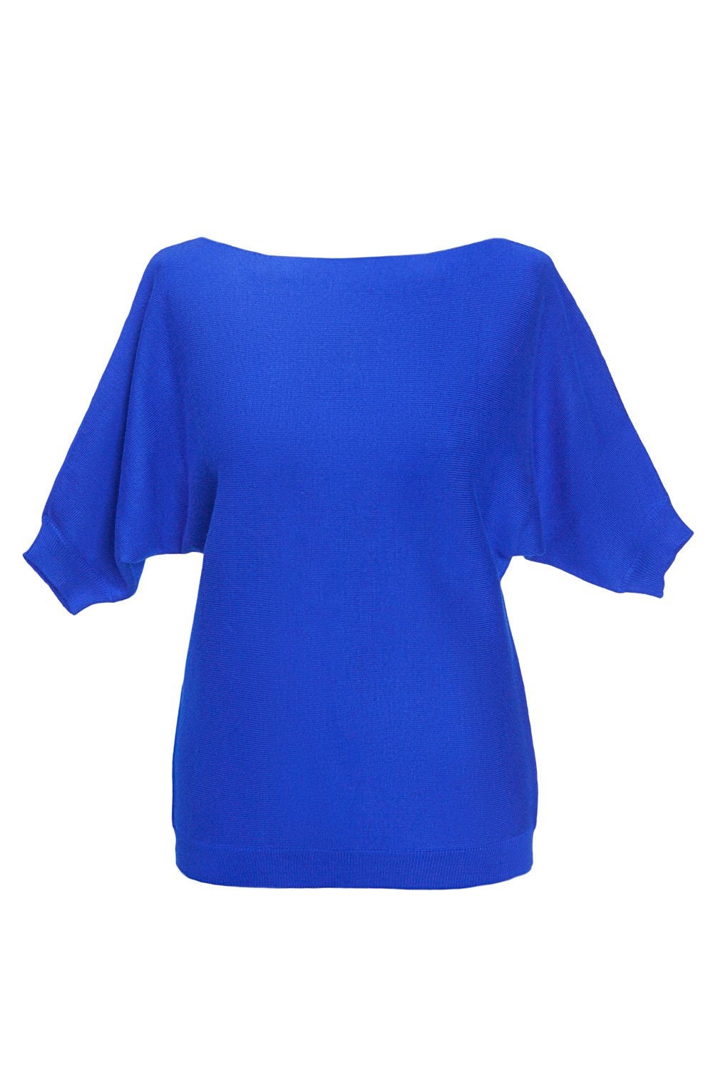 SAPPHIRE BLUE Cashmere and Wool Sweater DOLMAN Sleeves - Etsy