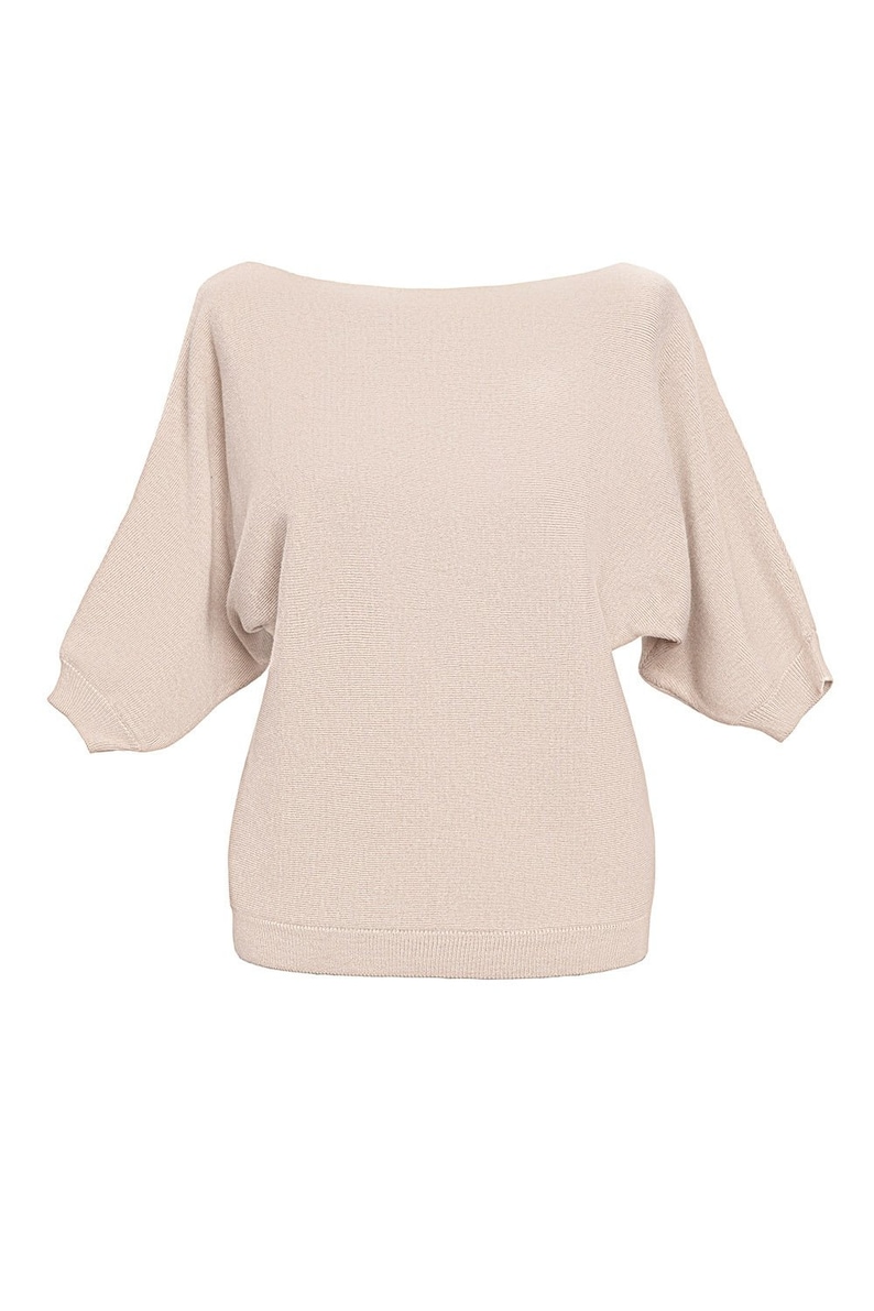 SEPIA cashmere and wool sweater, DOLMAN SLEEVES image 2