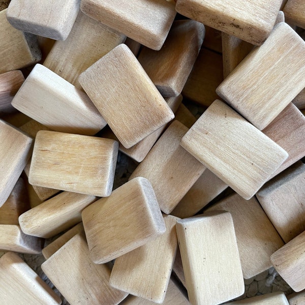 Birkenholz zur Herstellung Ihres eigenen Runen-Sets, 28 Teile zum Handschnitzen, sehr glattes natürliches Material mit handgefertigtem natürlichem Holzwachs