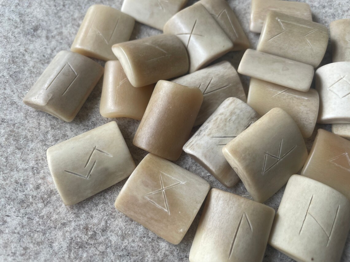 Real Moose Bone Runes Futhark Set 241 Viking Age Craft - Etsy