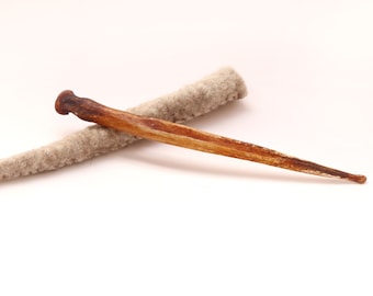 Fermaglio per capelli in osso di alce - Fermaglio per capelli fatto a mano, fermaglio per capelli vichingo, gioiello per capelli in osso naturale