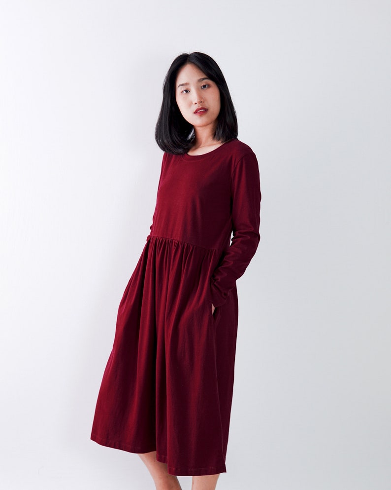 knitted smock dress