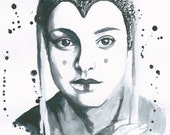 Queen Amidala on canvas - Star Wars Illustration