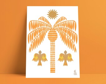 ILLUSTRATION yellow Palmtree