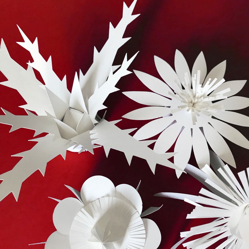 Paper flower paper craft download image 5