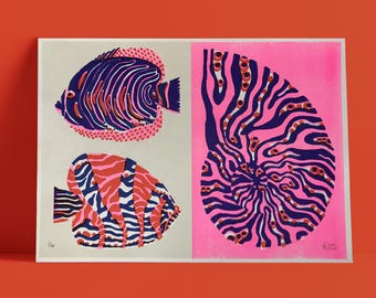Limited Edition Poster “Duo of Fish and Shell”