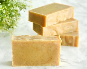 Turmeric Soap - Acne Cold Process Soap - Vegan Soap Scrub - All Natural Skincare Stocking Filler for Women - Eco Friendly Gift for Sister