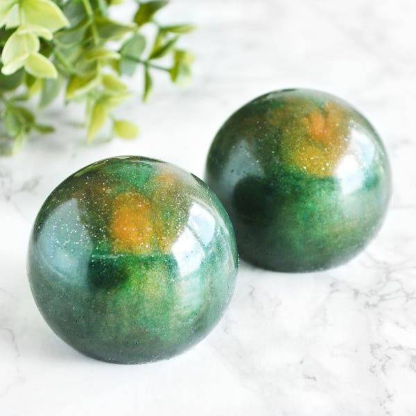 Vegan Supernova Soap - Activated Charcoal Gift Idea For Girlfriend - Grapefruit Scented Soap Ball - Galaxy Birthday Party Present For Friend