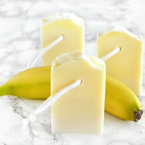 Banana Soap For Shower - Banana Gifts For Children - Moisturizing Body Soap Bar Inexpensive Teacher Gifts - Rope Soap Banana Bath Products