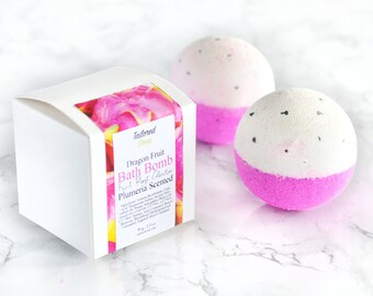 Dragon Fruit Bath Bomb - Pitaya Pink Bath Bomb for Kids - Self Care Sister Gift - Cute Foodie Present For Her - Creative Vegan Bath Fizzy