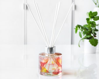 Amber Reed Diffuser - New Home Housewarming Gift - Wood Fragrance Diffuser - Minimalist Decor Advent Gifts - Home Family Christmas Gifts