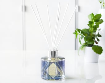 Wood Vanilla Reed Diffuser - Sweet Air Diffuser - Xmas Hostess Gift - Modern Decor Moving Away Gift - Housewarming Gift For Women Friends