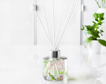 Rose Reed Diffuser - Scandinavian Bathroom Decor - Aroma Diffuser Moving Gift - Christmas Present For Grandma - Oil Diffuser Air Freshener