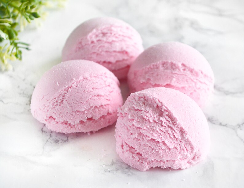 Strawberry Bath Bomb Scoop Bubble Bath Truffle Cute Gifts Etsy