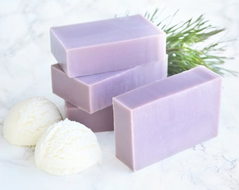 Vanilla Wood Soap - Hostess Gift - Purple Bridal Party Gifts - Vegan Bar Soaps - Gifts For Women Friends - Bridesmaid Gift - Man Soap