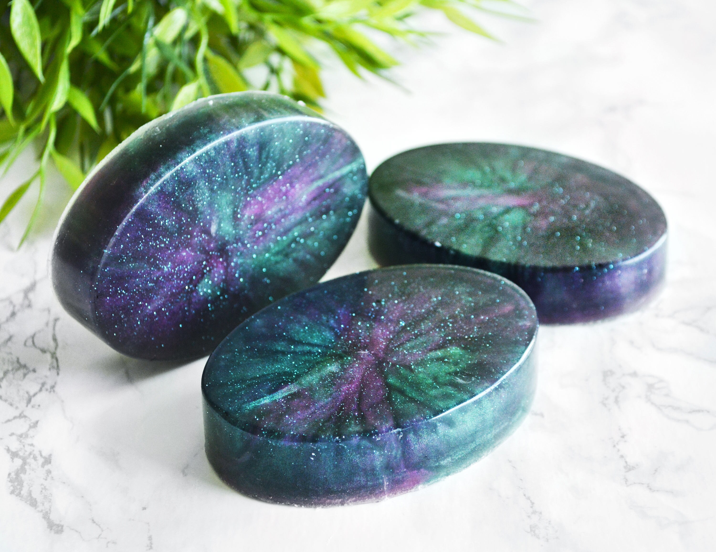 Galaxy Soap Bar Celestial Homemade Glitter Soap Vegan Etsy
