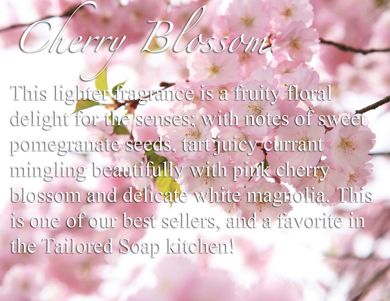 Natural Shower Soap For Girls 8 oz Body Wash Cherry Blossom Etsy