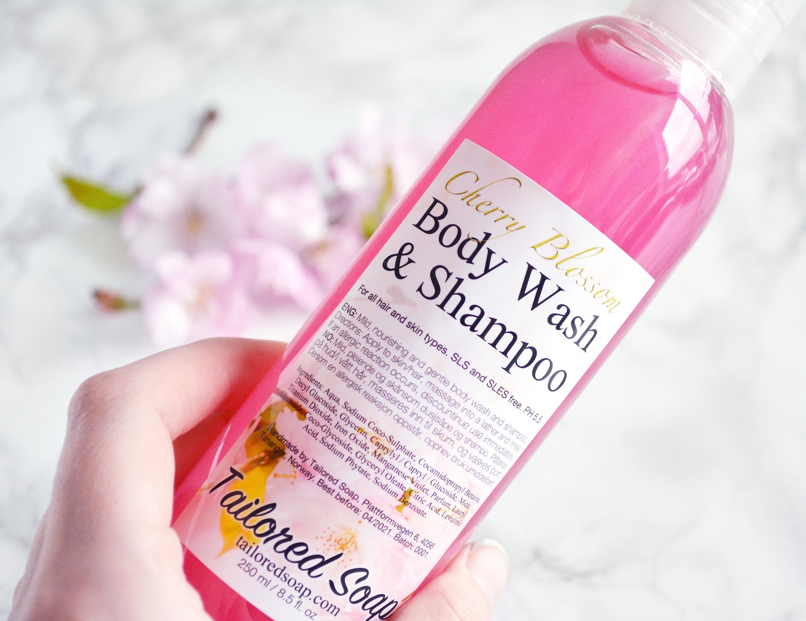 Natural Shower Soap For Girls 8 oz Body Wash Cherry Blossom Etsy