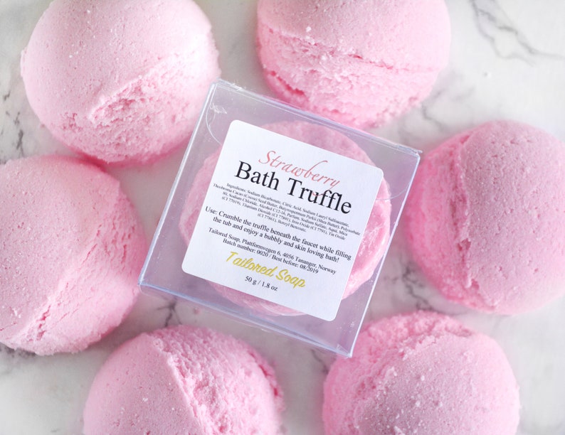 Strawberry Bath Bomb Scoop Bubble Bath Truffle Cute Gifts Etsy