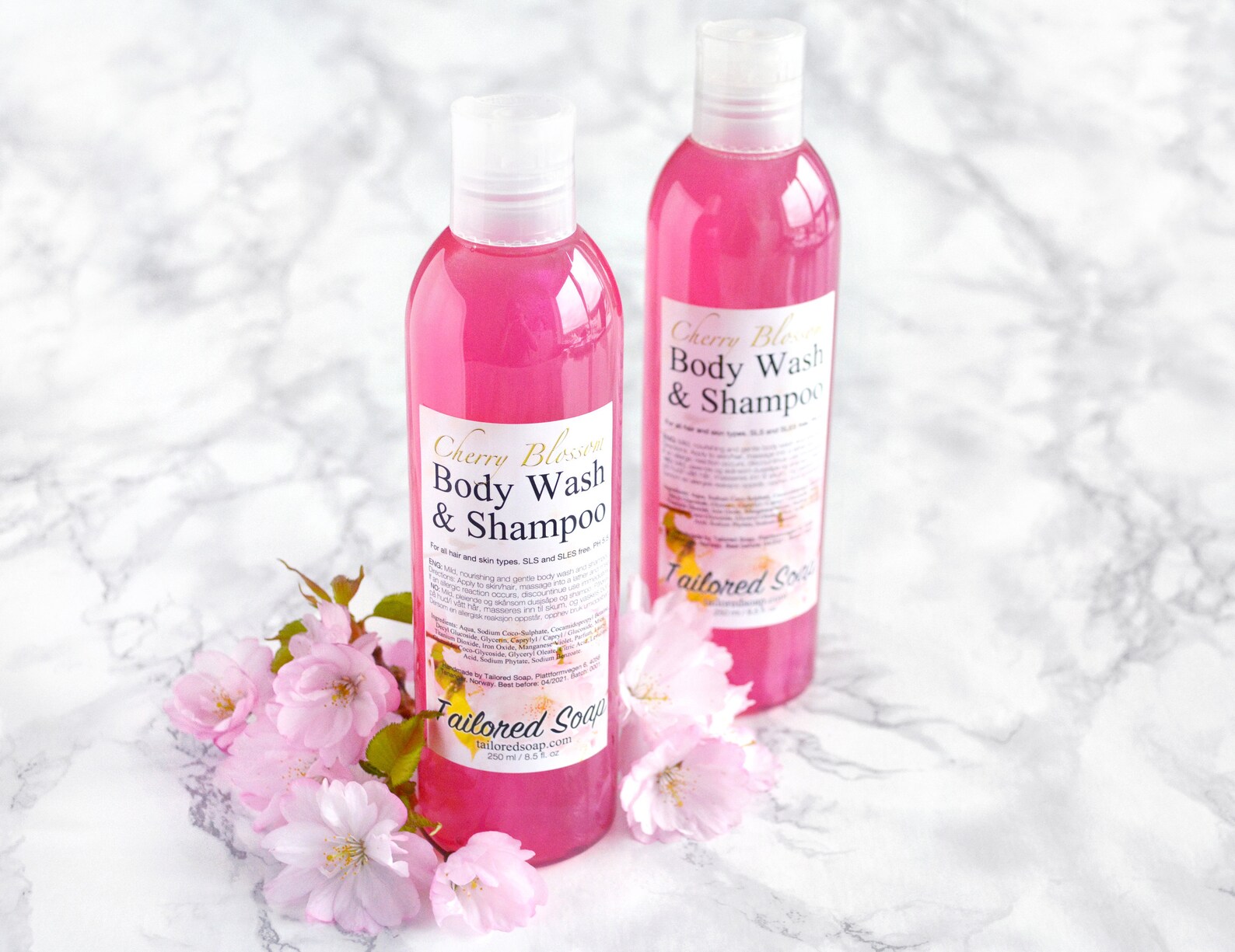 Natural Shower Soap For Girls 8 oz Body Wash Cherry Blossom Etsy