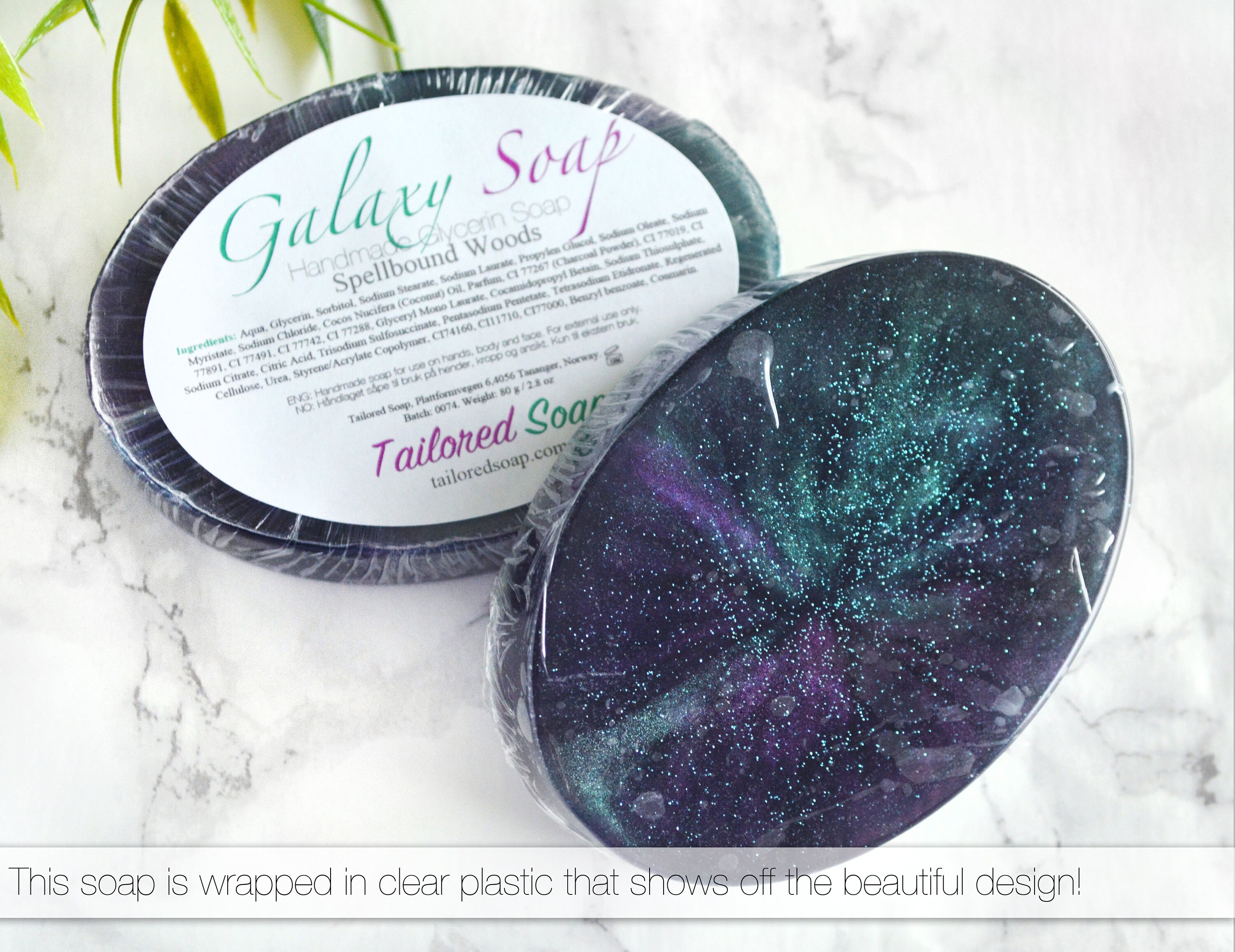 Galaxy Soap Bar Celestial Homemade Glitter Soap Vegan Etsy