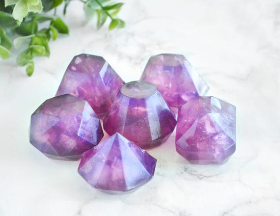 Amethyst Lavender Crystal Soap - February Birthstone Gift For Girls - Fun Purple Sister Birthday Gift - Scandinavian Bridal Shower Favors