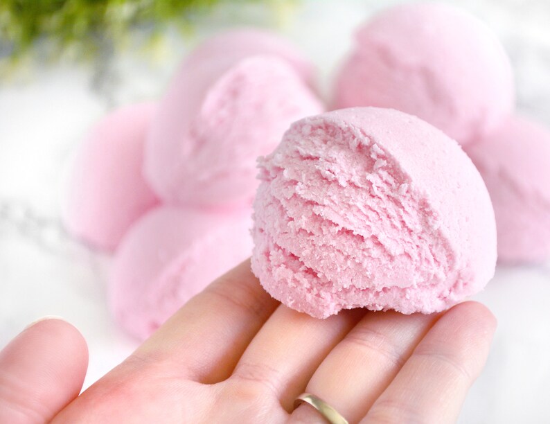 Strawberry Bath Bomb Scoop Bubble Bath Truffle Cute Gifts Etsy