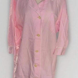 Vintage 1990’s Lauren by Ralph Lauren Women’s Nightgown-, Pastel Light Pink Night Shirt 100% Cotton Size 1X