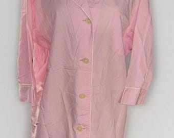 Chemise de nuit Lauren Ralph Lauren vintage des années 90 : chemise de nuit en coton rose pastel