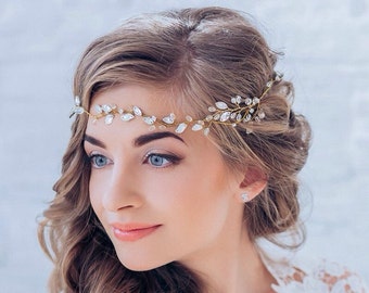 Wedding Hair Vine Crystal Hair Vine Wedding Hair Piece Bridal HeadBand Wedding Rhinestone Vine Halo Bridal Crystal Glass Crystal Halo #14