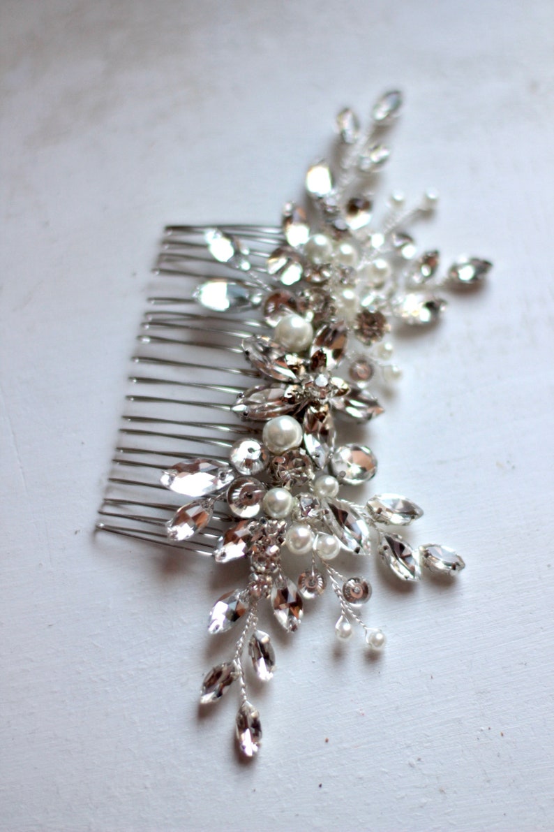 Bridal Hair Comb Rhinestone Hair Clip Wedding Headpiece Etsy