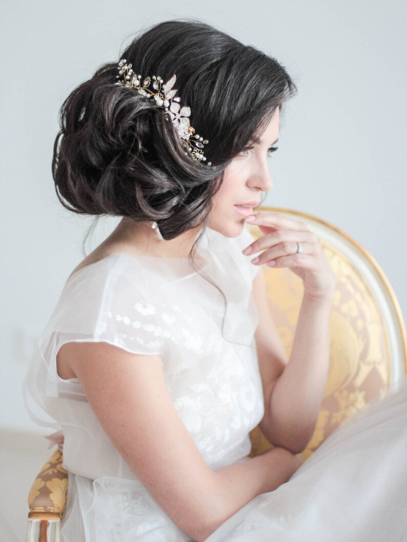 Crystal Decorated Wedding Bridal Hair Comb Bridal Decorative Comb Wedding Hair Comb Bridal Headpiece Head shops PIece Bridal Hair Piece HC-120
