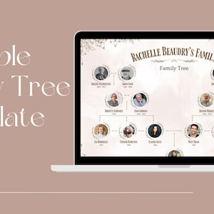 Editable Family Tree Template: Genealogy Chart (Digital Download)